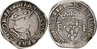 Frankreich Teston François Ier, Lyon, 10th type, S+, Silber -