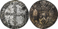 Frankreich 1/4 Ecu Louis XIII, Rouen, SS, Silber, Gadoury:27 -