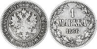 Finnland Markka Alexander II, Helsinki, SS, Silber, KM:3.1 -