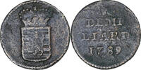 Luxemburg 1/2 Liard Brussels, Kupfer, S+ -