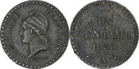 Frankreich 1 Centime Dupré, Paris, Bronze, SS+, Gadoury:84 -