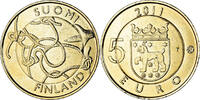 Finnland 5 Euro Province de Häme, Vantaa, Dorée, UNZ, Aluminum-Bronze -