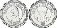 Sierra Leone 5 Cents Münze, Israel Olorunfeh Cole (Dr. Oloh), UNZ -