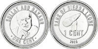 Sierra Leone Cent Münze, Sullay Abu Bakarr, UNZ, Acier plaqué nickel -