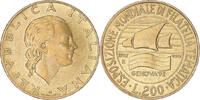 Italien 200 Lire Münze, Rome, SS+, Bronzital, KM:151 -