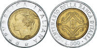 Italien 500 Lire Münze, Rome, SS, Bi-Metallic, KM:160 -