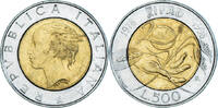 Italien 500 Lire Münze, Rome, IFAD, SS, Bi-Metallic, KM:193 -