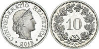 Schweiz 10 Rappen Münze, Bern, BE, STGL, Kupfer-Nickel, KM:27 -
