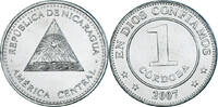Nicaragua Cordoba Münze, UNZ, Nickel Clad Steel, KM:101 -