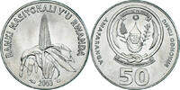 Ruanda 50 Francs Münze, Paris, UNZ, Nickel plated steel, KM:26 -