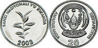 Ruanda 20 Francs Münze, UNZ, Nickel plated steel, KM:25 -