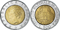 Italien 500 Lire Münze, Rome, SS, Bi-Metallic, KM:181 -