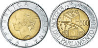 Italien 500 Lire Münze, Rome, SS, Bi-Metallic, KM:203 -