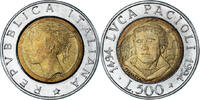Italien 500 Lire Münze, Rome, SS+, Bi-Metallic, KM:167 -