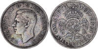 Großbritannien Florin, Two Shillings Münze, George VI, SS -