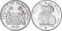 Sierra Leone Dollar Münze, Pobjoy Mint, Princesse Diana, STGL -