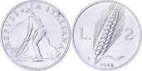 Italien 2 Lire Münze, Rome, SS, Aluminium, KM:88 -