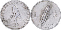 Italien 2 Lire Münze, Rome, S, Aluminium, KM:88 -