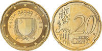 Malta 20 Euro Cent Paris, gold-plated coin, UNZ, Messing, KM:129 -