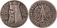 Polen 10 Zlotych Münze, SS, Kupfer-Nickel, KM:52.2 -