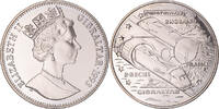 Gibraltar 2.8 Ecus Münze, Elizabeth II, BE, STGL, Kupfer-Nickel, KM:478 -