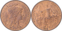Frankreich 5 Centimes Münze, Dupuis, Paris, VZ, Bronze, KM:842 -