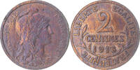Frankreich 2 Centimes Münze, Dupuis, Paris, SS, Bronze, KM:841 -