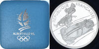 Frankreich 100 Francs Münze, Alberville 92 be, STGL, Silber, KM:981 -