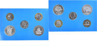 Frankreich Set 5 Monnaies Münze, Monnaie de Paris, Set Francs -