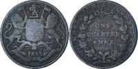 INDIA-BRITISH 1/4 Anna Münze, SGE, Kupfer, KM:446.2 -