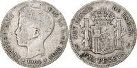 Spanien Peseta Münze, Alfonso XIII, Madrid, S, Silber, KM:706 -