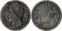 Frankreich 1/2 Franc Charles X, Paris, S, Silber, KM:723.1, Gadoury:402 -