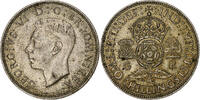 Großbritannien Florin, Two Shillings George VI, SS+, Silber, KM:855 -