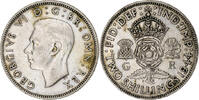 Großbritannien Florin, Two Shillings George VI, SS, Silber, KM:855 -