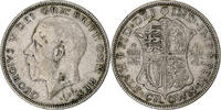 Großbritannien 1/2 Crown George V, S+, Silber, KM:835 -