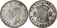 Großbritannien 1/2 Crown George VI, SS, Silber, KM:856 -