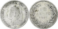 Niederlande 10 Cents Wilhelmina I, S, Silber, KM:116 -