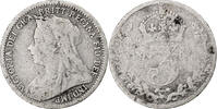 Großbritannien 3 Pence Victoria, SGE+, Silber, KM:777 -