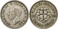 Großbritannien 3 Pence George VI, SS, Silber, KM:848 -