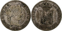 Spanien 40 Centimos Isabel II, Madrid, S, Silber, KM:628.2 -