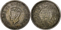 INDIA-BRITISH 1/2 Rupee George VI, SS+, Silber, KM:552 -