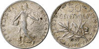 Frankreich 50 Centimes Semeuse, Paris, Silber, VZ, Gadoury:420, Le -