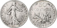Frankreich 50 Centimes Semeuse, Paris, Silber, VZ, Gadoury:420, Le -