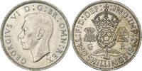 Großbritannien 2 Shillings British Royal Mint, Silber, VZ -