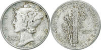 Vereinigte Staaten Dime Mercury Dime, U.S. Mint, Silber, SS+, KM:140 -