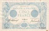 Frankreich 5 Francs Bleu, 1916-08-14, E.14406, SS -