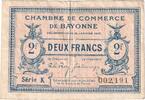 Frankreich 2 Francs Bayonne, 1915-01-16, Serie K, SS -