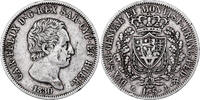 Italien Staaten 5 Lire SARDINIA, Carlo Felice, Genoa, Silber, S -