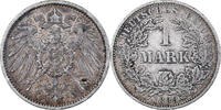 GERMANY - EMPIRE Mark Wilhelm II, Berlin, Silber, S+, KM:14 -