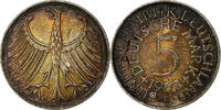 Bundesrepublik Deutschland 5 Mark Stuttgart, Silber, SS+, KM:112.1 -